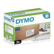 Dymo LW 59mm x 102mm White x2 - Deltone Solutions