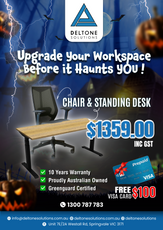 Chair & Standing Desk Bundle – $1,359.00 INC GST + FREE $100 Visa Gift Card!