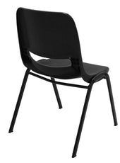 P100 Stackable Chair – Heavy-Duty Visitor Seating with Contoured Back and Sleek Frame - Deltone Solutions