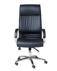 CL820 High Back PU Executive Chair – Premium Leather-Look Office Chair with Chrome Arms and Base - Deltone Solutions
