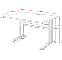 Deluxe Rapid Span Desk – Office Desk with Metal Frame and 25mm E1 Melamine Top - Deltone Solutions