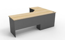 Rapid Worker Corner Workstation – L-Shaped Office Desk with Cable Entry and Thick E1 Tops - Deltone Solutions