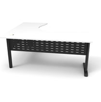 Deluxe Rapid Span Corner Workstation – Heavy-Duty L-Shaped Office Desk with Cable Entry and Metal Frame - Deltone Solutions
