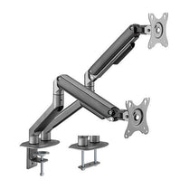Brateck Dual Monitor Economical Spring - Assisted Monitor Arm Fit Most 17' - 32' Monitors, Up to 9kg per screen VESA 75x75/100x100 Space Grey - Deltone Solutions