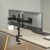 Brateck Dual - Monitor Steel Articulating Monitor Mount Fit Most 17' - 32' Monitor Up to 20KG VESA 75x75,100x100(Black)(NEW) - Deltone Solutions