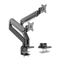 Brateck Dual Monitors Aluminum Heavy - Duty Gas Spring Monitor Arm Fit Most 17‘ - 35’ Monitors Up to 15kg per screen VESA 75x75/100x100 - Deltone Solutions