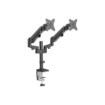 Brateck Dual Monitors Heavy - Duty Aluminum Gas Spring Monitor Arm Fit Most 17'' - 32'' Up to 12kg per screen VESA 75x75/100x100 - Deltone Solutions