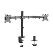 Brateck Dual Screens Economical Double Joint Articulating Steel Monitor Arm Fit Most 13’’ - 32’’ Monitors Up to 8kg per screen VESA 75x75/100x10 - Deltone Solutions