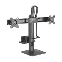 Brateck Dual Screens Vertical Lift Monitor Stand With Thin Client CPU Mount Fit Most 17' - 27' Monitor Up to 6kg per screen VESA 100x100,75x75 (LS) - Deltone Solutions
