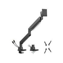 Brateck LDT80 - C012UC SUPER HEAVY - DUTY GAS SPRING MONITOR ARM WITH USB - A AND USB - C PORTS For most 17'~57' Monitors, Matte Black(New) - Deltone Solutions