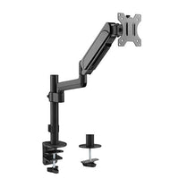 Brateck Single Monitor Pole - Mounted Gas Spring Monitor Arm Fit Most 17' - 32' Monitor Up to 9Kg Per screen VESA 75x75/100x100 - Deltone Solutions