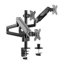 Brateck Triple Monitors Pole - Mounted Gas Spring Monitor Arm Fit Most 17' - 27' Monitors Up to 7kg per screen VESA 75x75/100x100 - Deltone Solutions