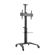 Brateck Ultra - Modern Aluminum TV Cart (Landscape/Portrait Orientation) Fit 37' - 70' Up to 70Kg - Black (LS) - Deltone Solutions