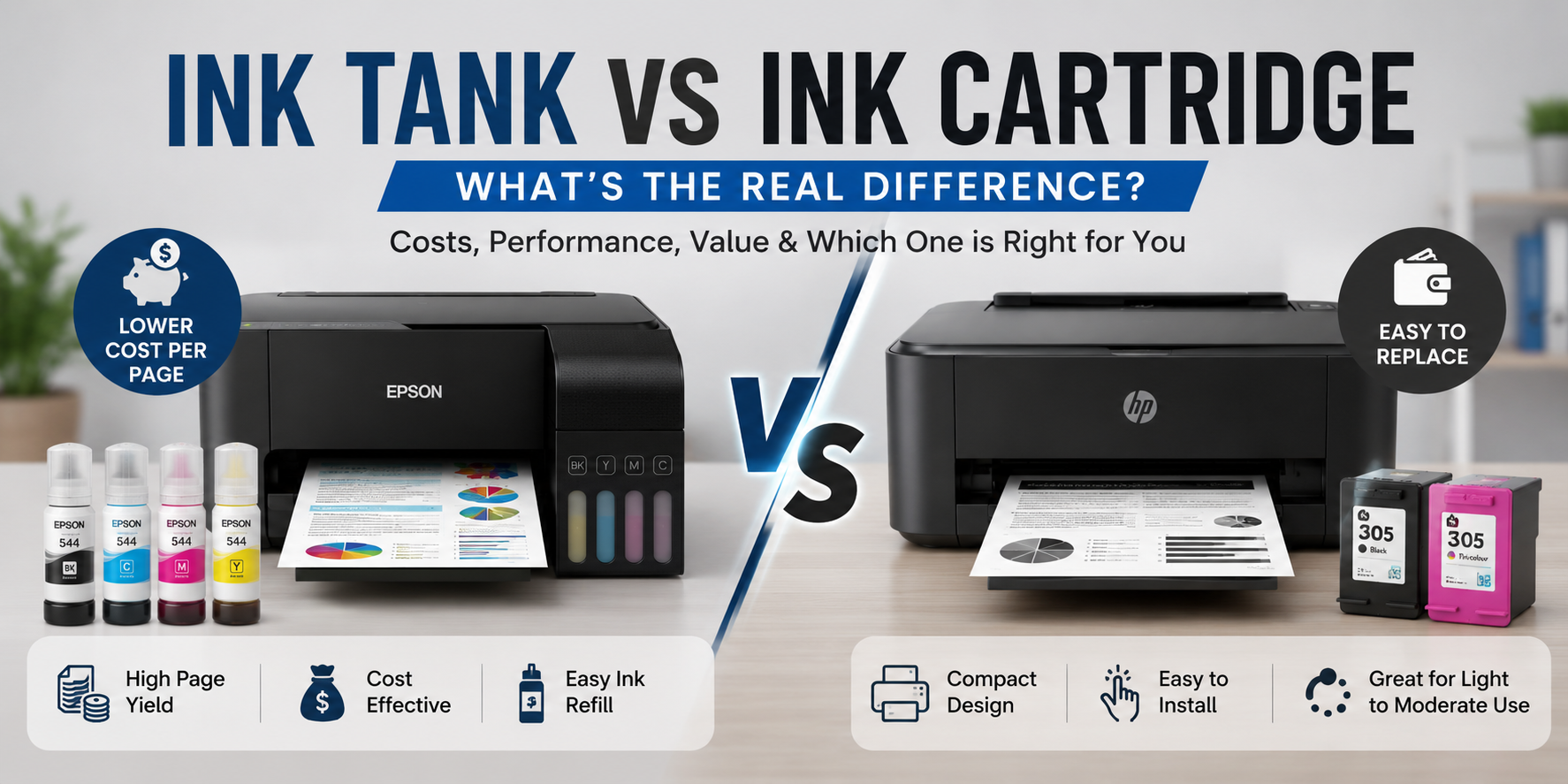 Ink Tank vs Ink Cartridge: What’s the Real Difference?