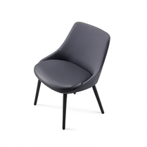 Eros Breakout Chair – Contemporary Upholstered Lounge Chair with Wraparound Back and Black Legs