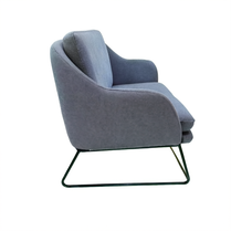 Cardinal Two Seater Arm Chair – Upholstered Office Lounge Seating with Padded Arms and Sleek Timber Legs