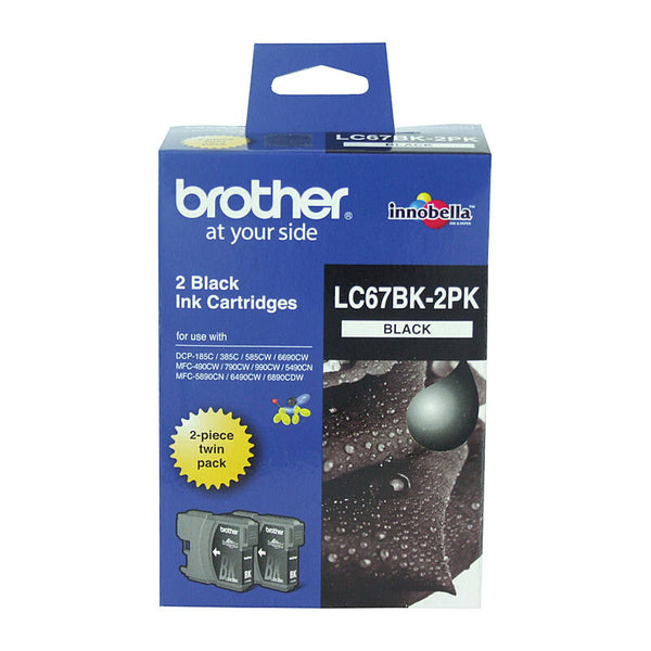 Brother LC-67 Black Ink Twin Pack – Genuine Replacement Cartridges ...