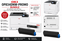 OKI OP834NW-PROMO Printer Bundle A3 Wireless Colour Printer Bundle + 10,000 Page Black Toner - Deltone Solutions
