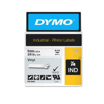 DymoRhino Blk on Wht 9mm Tape - Deltone Solutions