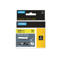 Dymo Rhino Ny Lbl 12mm Blk/Yel - Deltone Solutions