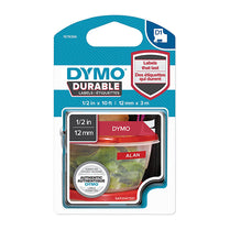 D1 Dur Wht on Red 12mm x 3m - Deltone Solutions