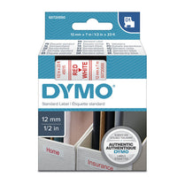 D1 Red on Wht 12mmx7m Tape - Deltone Solutions