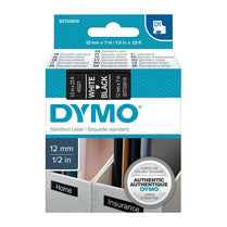 D1 Wht on Blk 12mmx7m Tape - Deltone Solutions