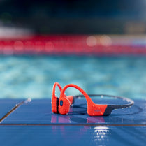 Shokz OpenSwim Pro – Wireless Bone Conduction Headphones (Red, Swimming & Sports) - Deltone Solutions