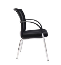 WMV BK Visitor Chair – Black Powder-Coated Guest Seating with Padded Comfort