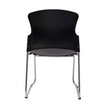 ZING Stacking Chair – Lightweight, Durable Event & Guest Seating with Sleek Black Frame