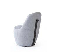 Myk Single Lounge Chair – Upholstered Armchair with Curved Comfort Design and Timber Base