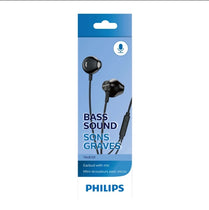 Philips Wired Earbud Black – Lightweight In-Ear Headphones with Clear Sound & Comfortable Fit - Deltone Solutions