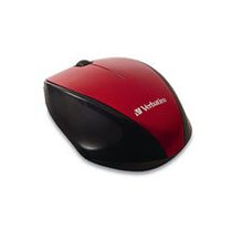 (LS) Verbatim MultiTrac Red Mouse Blue LED, Wireless Optical (LS>97992, 97993) - Deltone Solutions