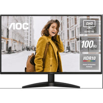 AOC 27' Q27B36 27' IPS QHD 2560x1440, 4ms, 350cd/m2, 100Hz, HDR10, IPS, Adaptive Sync, DP, HDMI, VESA 100x100mm - Deltone Solutions