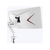 AOC AM406W White Desk - mount monitor arm with Alloy Structure. Mechanical Spring. Full Range Motion 17 - 40' up to 12KG VESA 100 and 75mm - Deltone Solutions