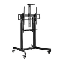 Brateck Deluxe Motorized Large TV Cart with Tilt, Equipment Shelf and Camera Mount Fit 55' - 100' Up to 120Kg - Black (LS) - Deltone Solutions