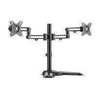 Brateck Dual Free Standing Monitor Premium Articulating Aluminum Monitor Stand Fit Most 17' - 32' Monitors Up to 8kg per screen VESA 75x75/100x100 - Deltone Solutions