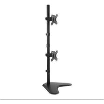 Brateck Dual Free Standing Screens Economical Double Joint Articulating Steel Monitor Stand Fit Most 13' - 32'Monitors Up to 8kg per screenVESA 100x100 - Deltone Solutions