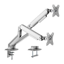 Brateck Dual Monitor Economical Spring - Assisted Monitor Arm Fit Most 17' - 32' Monitors, Up to 9kg per screen VESA 75x75/100x100 Matte Grey (LS) - Deltone Solutions