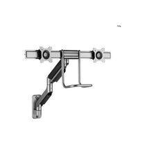 Brateck Fabulous Wall Mounted Gas Spring Dual Monitor Arm 17' - 32',Weight Capacity (per screen)9kg(Black) (LS) - Deltone Solutions