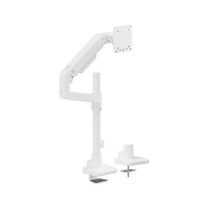 Brateck LDT81 - C012P - W NOTEWORTHY POLE - MOUNTED HEAVY - DUTY GAS SPRING MONITOR ARM For most 17'~49' Monitors, Fine Texture White (new) - Deltone Solutions