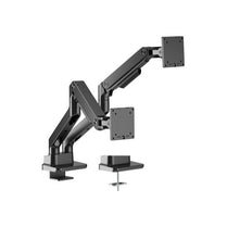 Brateck LDT81 - C024 - B NOTEWORTHY HEAVY - DUTY GAS SPRING DUAL MONITOR ARM Fit Most 17' - 35' Monitor Fine Texture Black(new) - Deltone Solutions