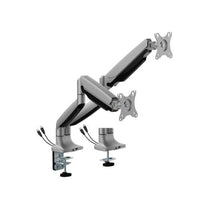 Brateck LDT82 - C024UC DUAL SCREEN HEAVY - DUTY GAS SPRING MONITOR ARM WITH USB PORTS For most 17'~35' Monitors, Matte Silver (LS) - Deltone Solutions