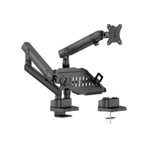 Brateck LDT84 - C024ML - B POLE - MOUNTED HEAVY - DUTY MECHANICAL SPRING MONITOR ARM WITH LAPTOP TRAY BLACK (new) - Deltone Solutions