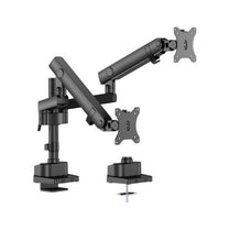 Brateck LDT84 - C024P - B DUAL SCREEN POLE - MOUNTED HEAVY - DUTY MECHANICAL SPRING MONITOR ARM BLACK (new) - Deltone Solutions