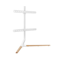Brateck Modern Linear Tabletop TV Stand For 49' - 70' TVs - Matte White & Beech(LS) - Deltone Solutions
