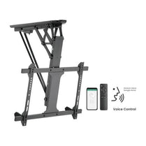 Brateck PLB - M0546AI SMART FLIP DOWN TV CEILING MOUNT POWERED BY TUYA Support most 32' ~ 70' TVs (Black) (LS) - Deltone Solutions