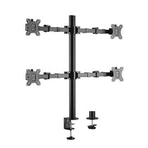 Brateck Quad Monitors Affordable Steel Articulating Monitor Arm Fit Most 17' - 32' Monitors Up to 9kg per screen VESA 75x75/100x100 - Deltone Solutions