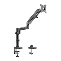 Brateck Single Monitor Pole - Mounted Epic Gas Spring Aluminum Arm Fit Most 17' - 32' Monitors, Up to 9kg per screen VESA 75x75/100x100 Space Grey (LS) - Deltone Solutions