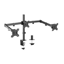 Brateck Triple Screens Economical Double Joint Articulating Steel Monitor Arms, Extended Arms & Free Rotated Double Joint,Fit 13' - 27' Up to 7kg. (LS) - Deltone Solutions